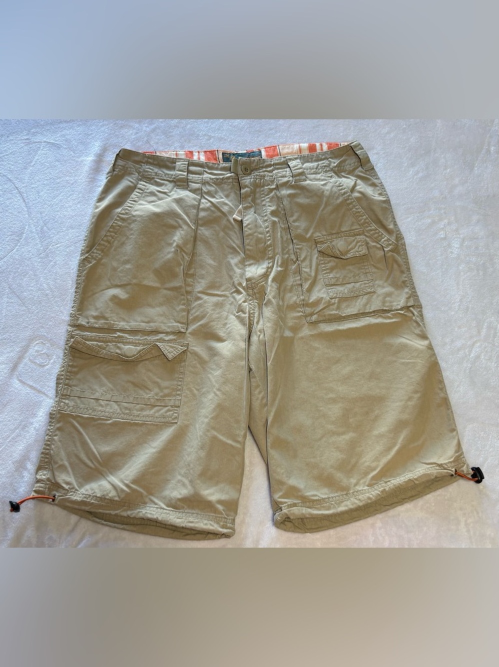 U.S. Expedition Men’s Heavyweight Cargo Shorts - Size 32 - Khaki Streetwear